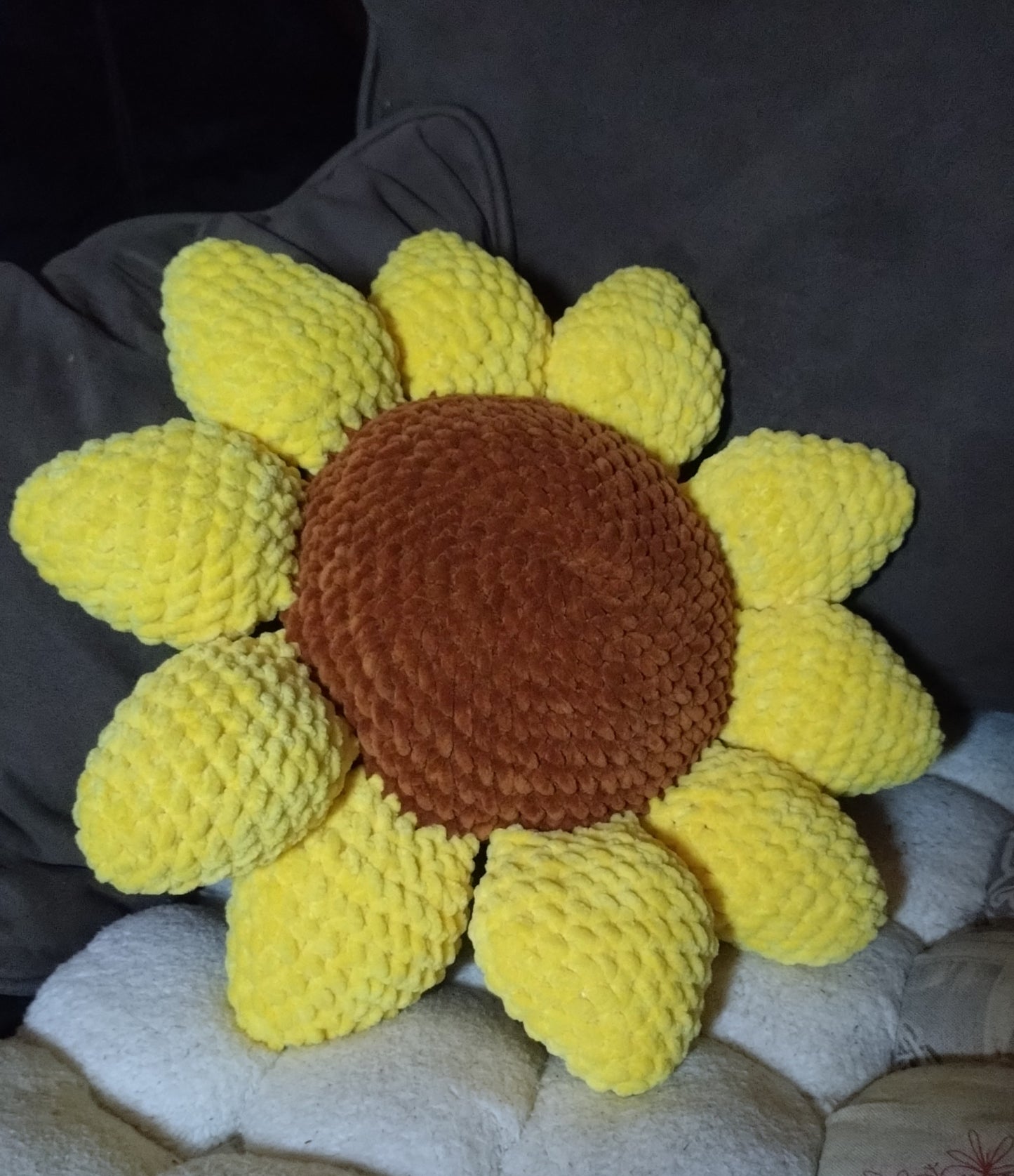 Coussin tournesol