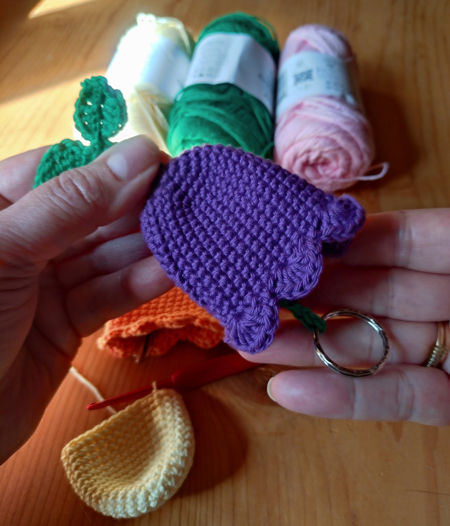 Porte-clés tulipes crochet