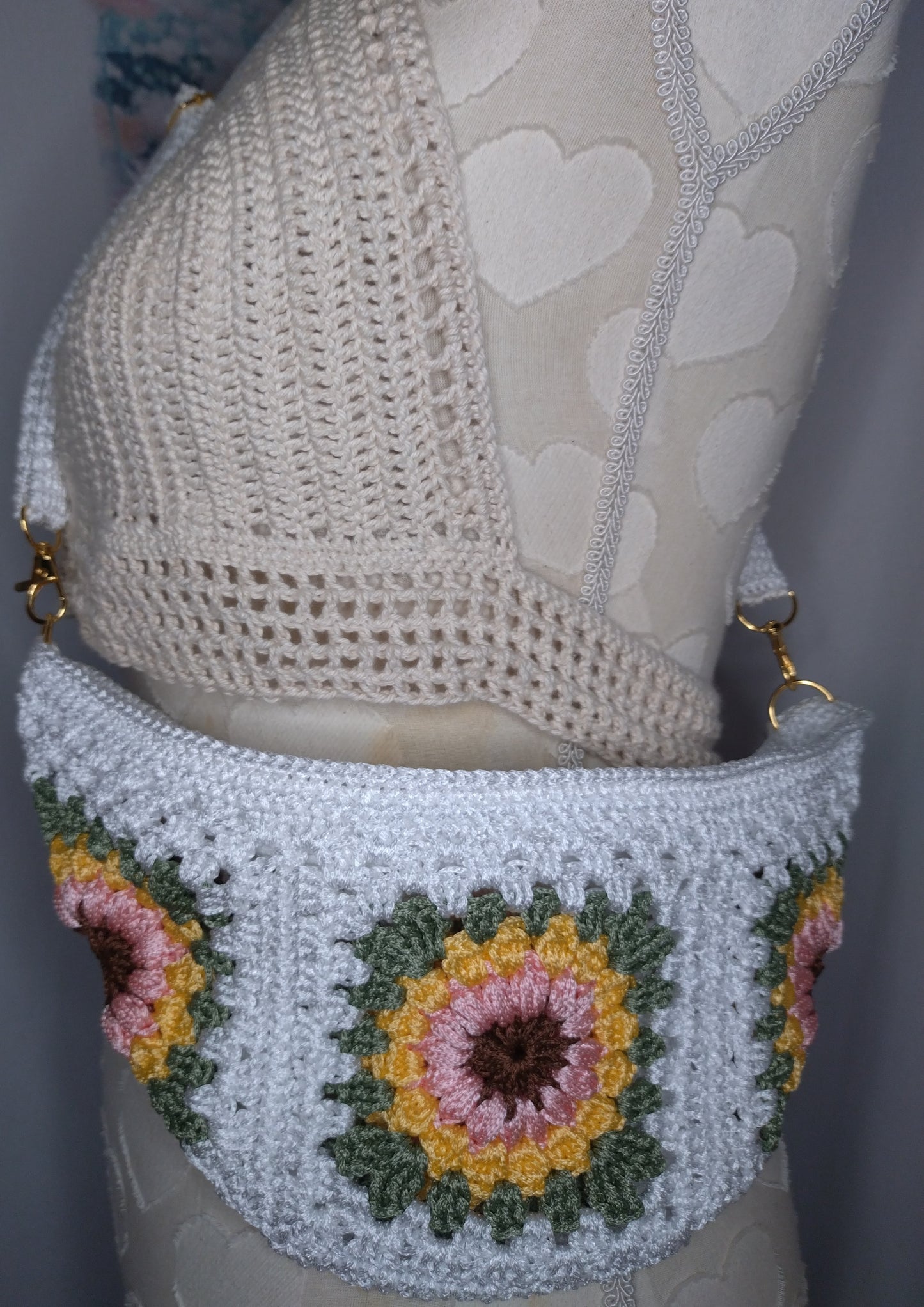 Sac banane fleurs