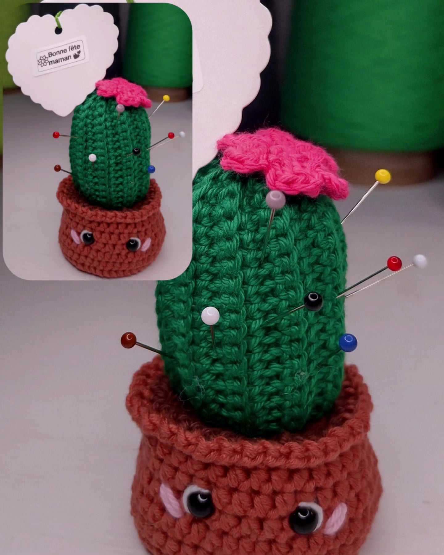 Petit cactus pic épingles parfumé