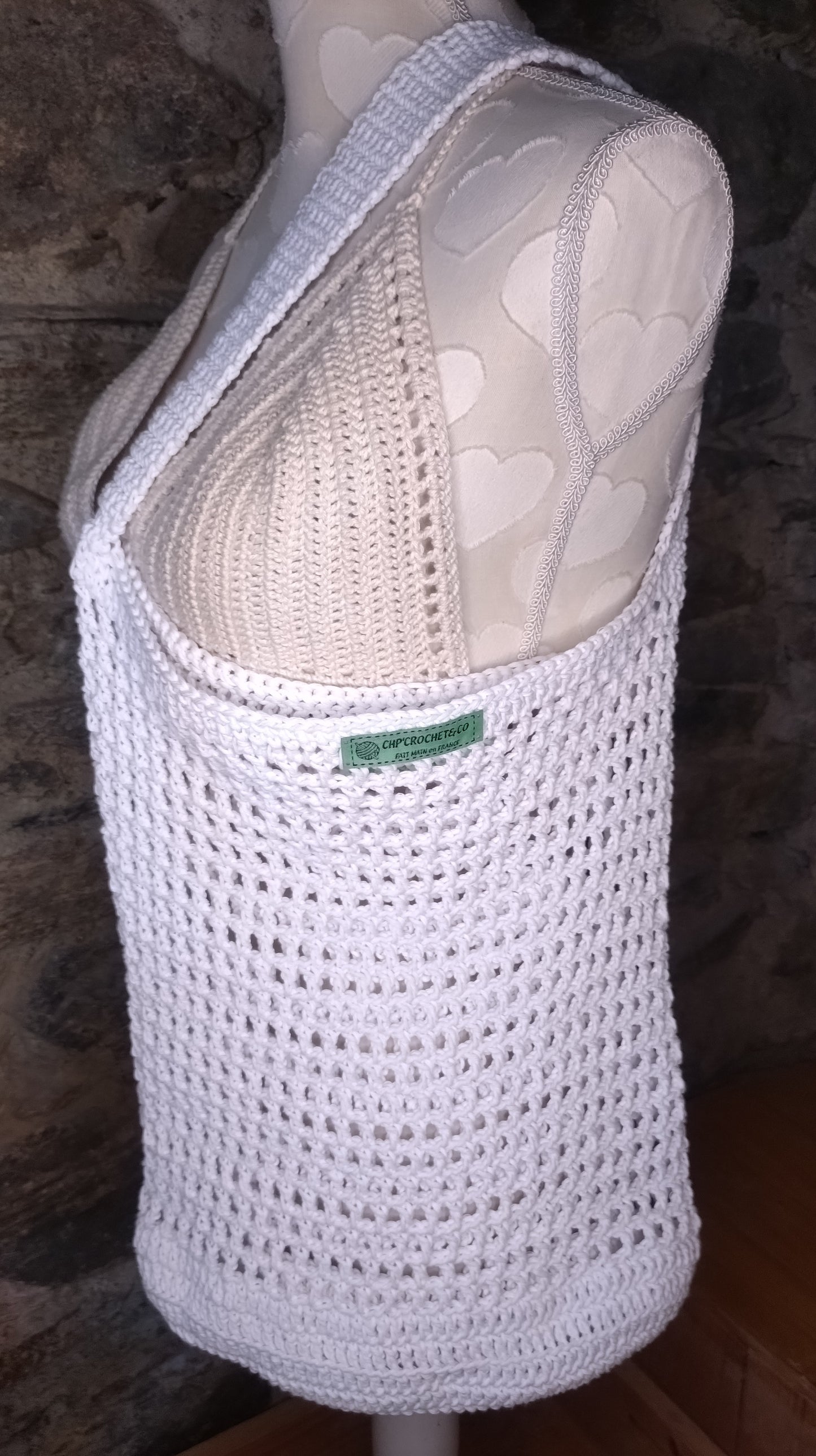 Tote bag filet 100 % coton recyclé
