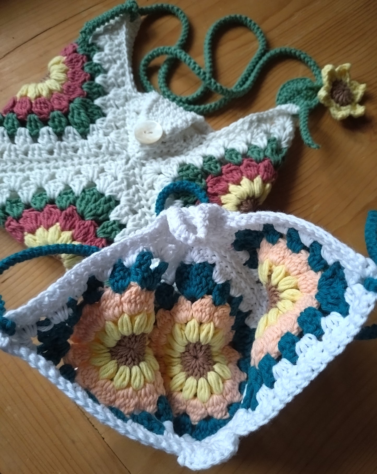 Mini Sac à Main/pochette "Éclat de Tournesol" – 100 % Coton