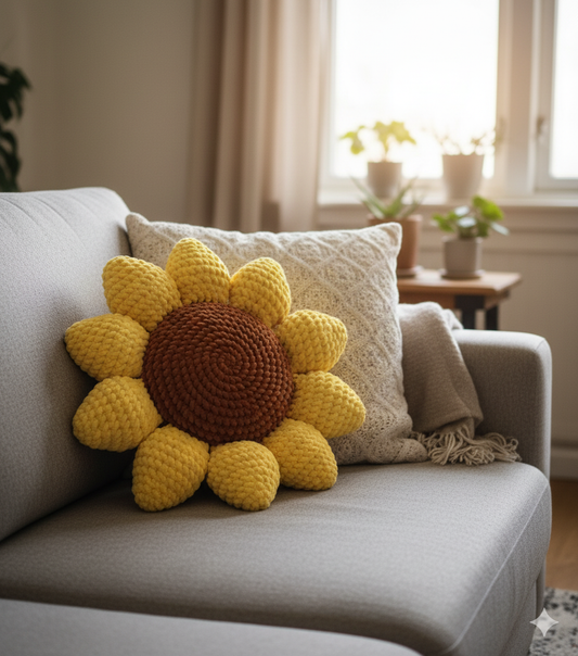 Coussin tournesol