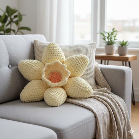 Coussin jonquille